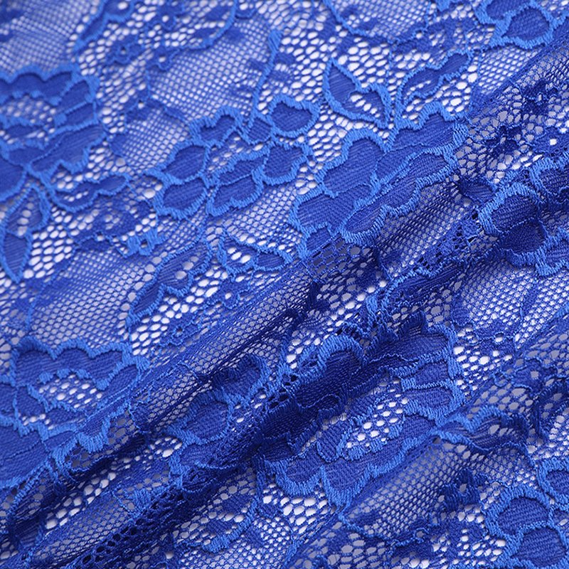 Lace Fabric Beige Nylon Warp Knit for Women's Wear Wholesale Supplier 4